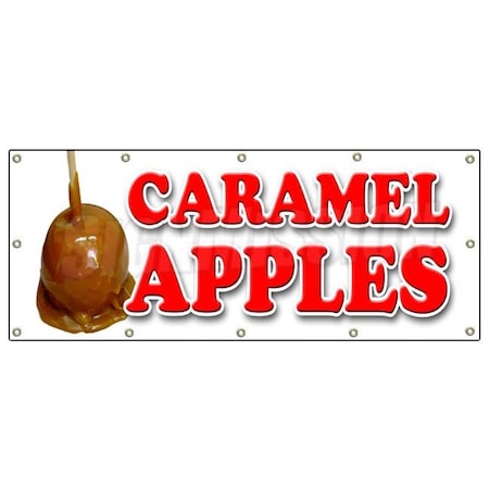 Signmission CARAMEL APPLES BANNER SIGN candy apple cart sign signs orchard B-120 Caramel Apples